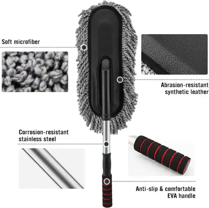 Extendable Microfiber Car Duster| Scratch-Free Cleaning